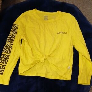 Vans Yellow Long Sleeve Crop Top